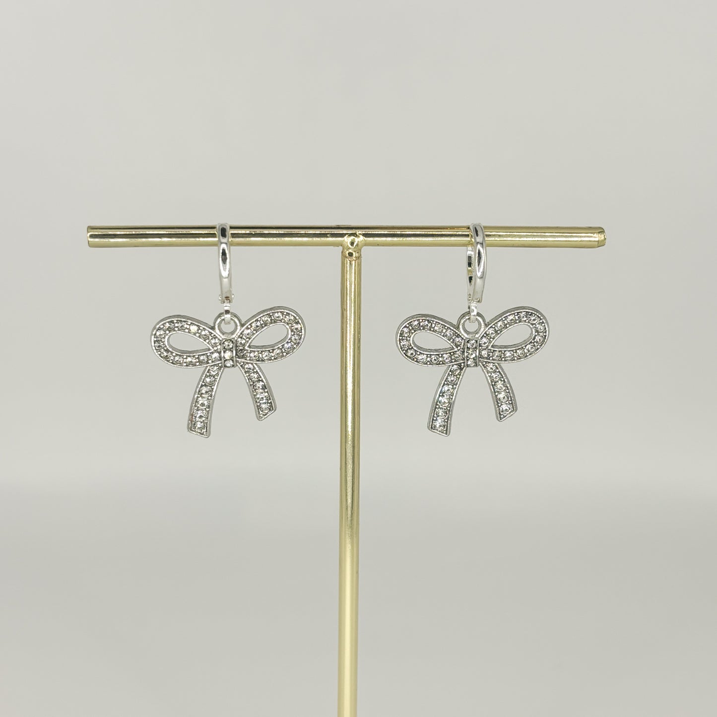 sparkle bow earrings