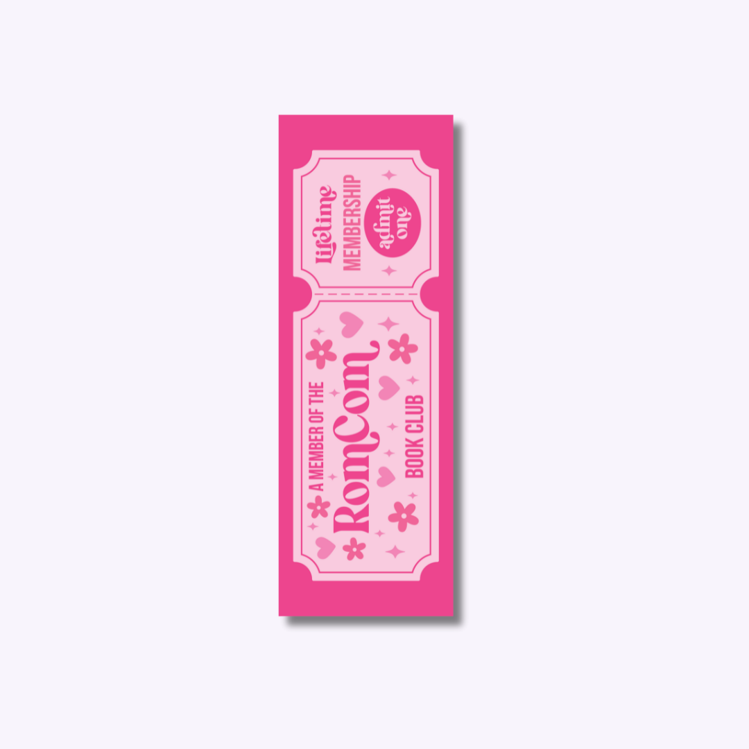 romcom book club bookmark