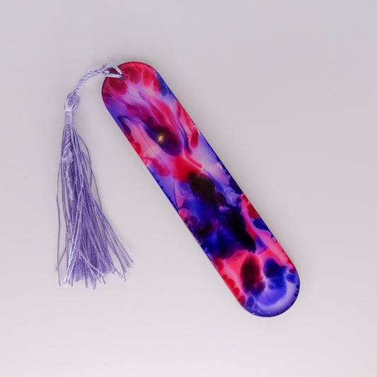 purple swirl resin bookmark