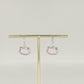 pink kitty earrings