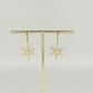 gold snowflake earrings