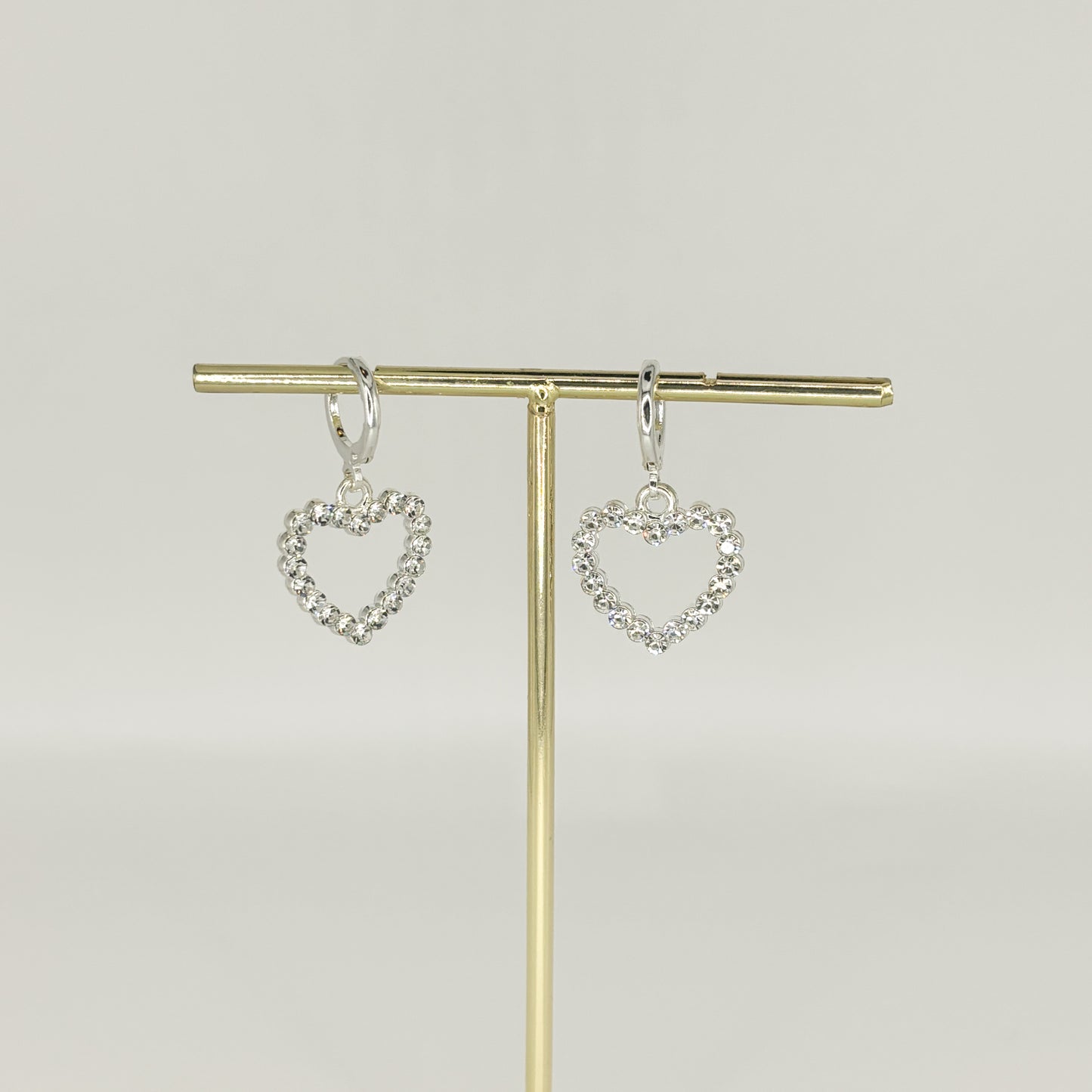 sparkle heart earrings