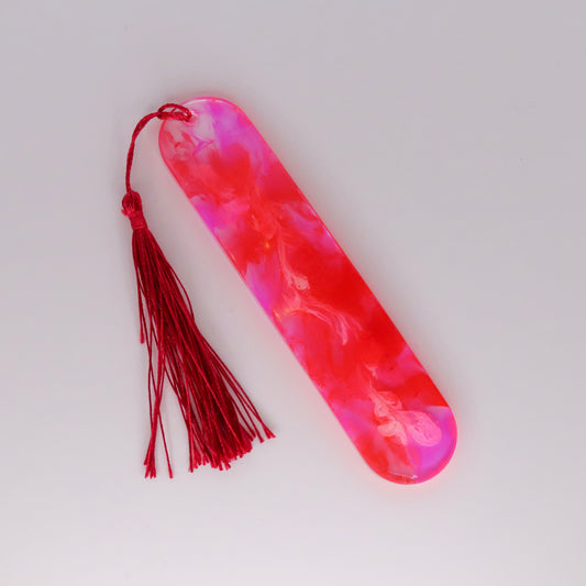 pink sunrise resin bookmark