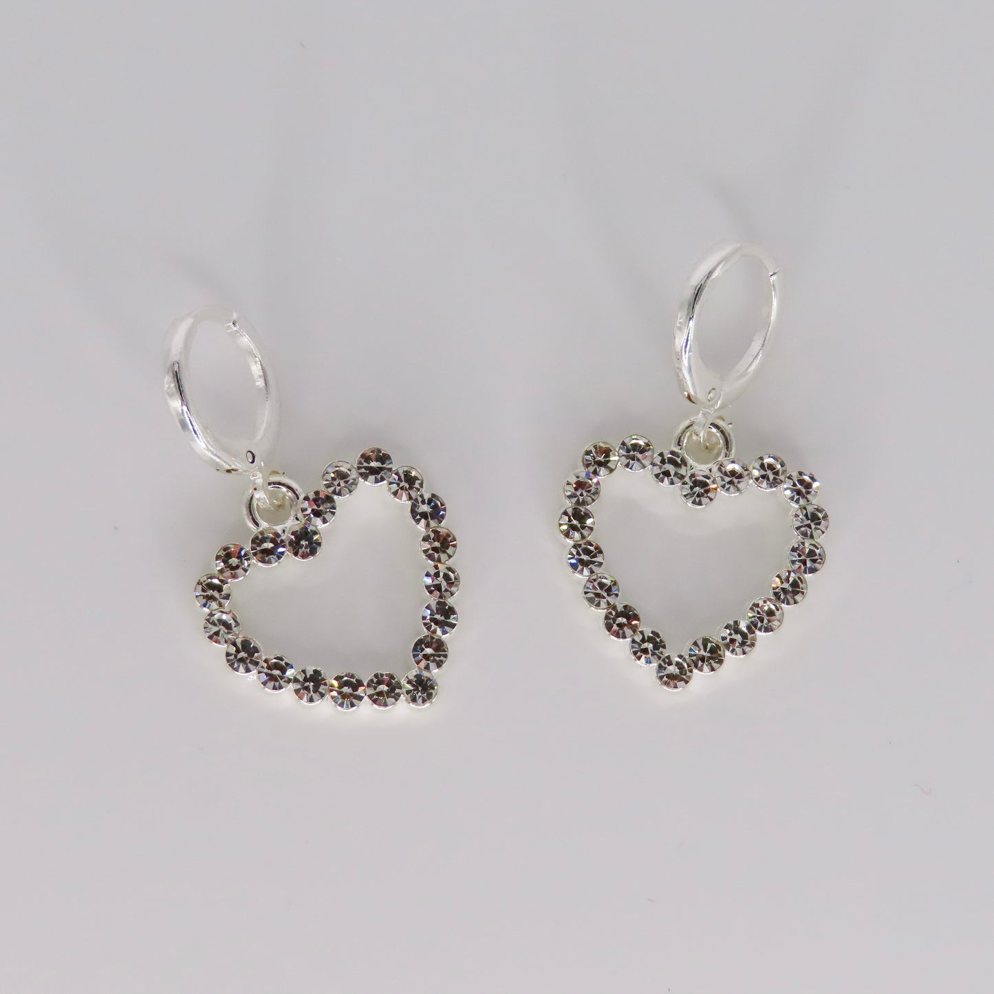 glitter heart earrings