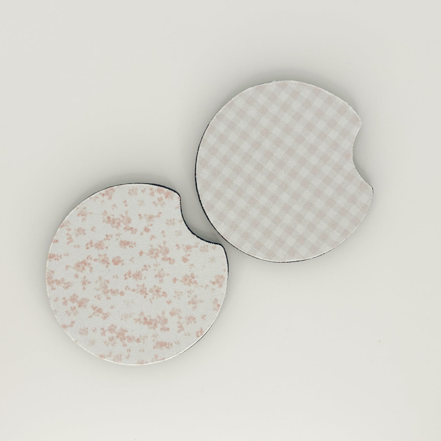 pastel flowers car coasters set