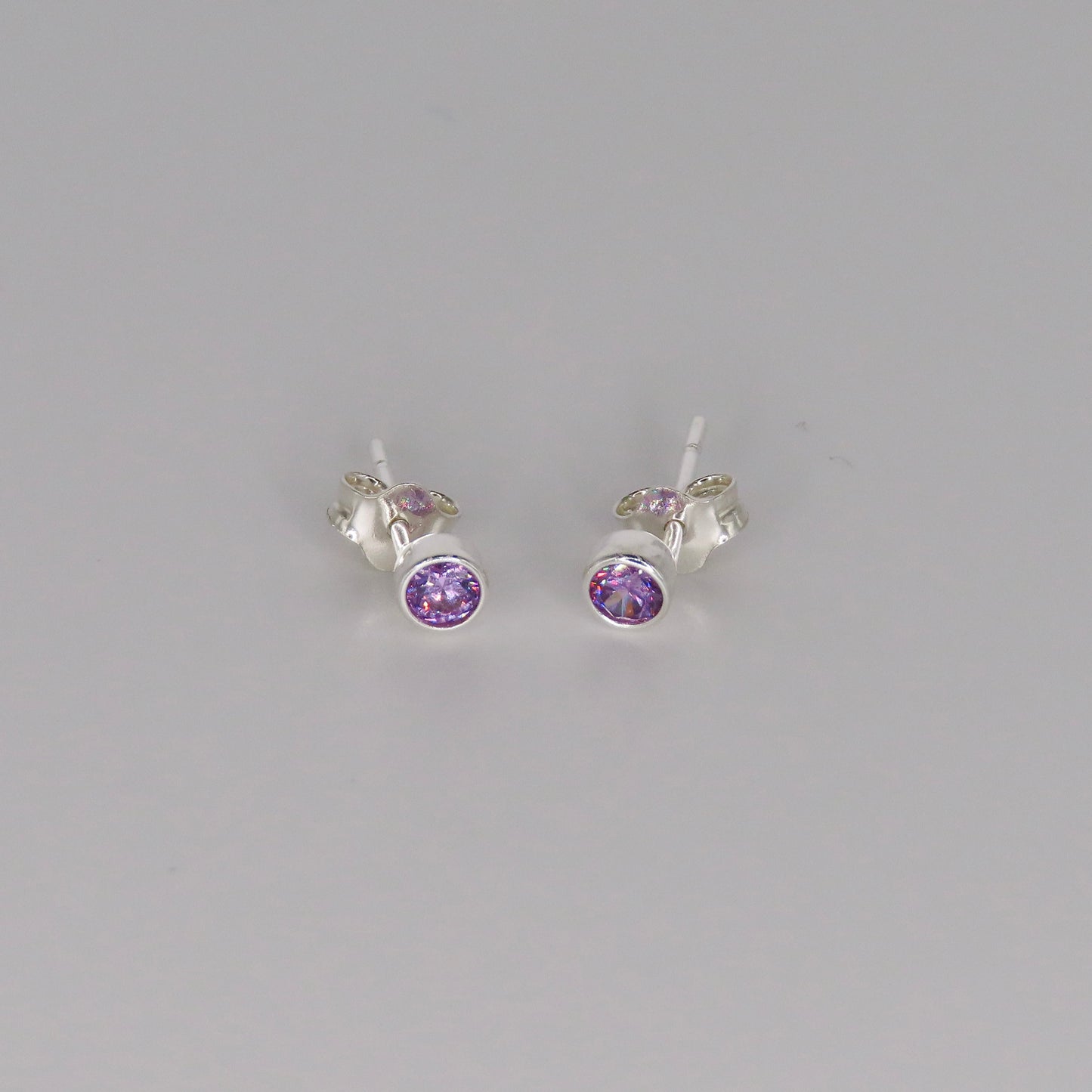 february birthstone crystal stud earrings