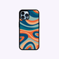 orange and blue swirl phone case