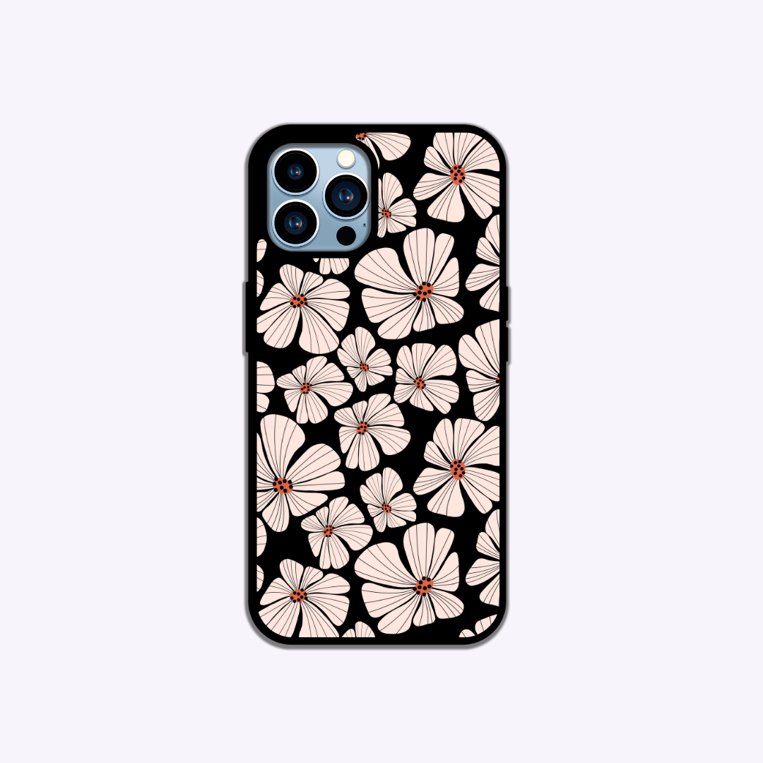 midnight flowers phone case