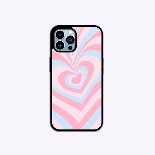pastel heart phone case