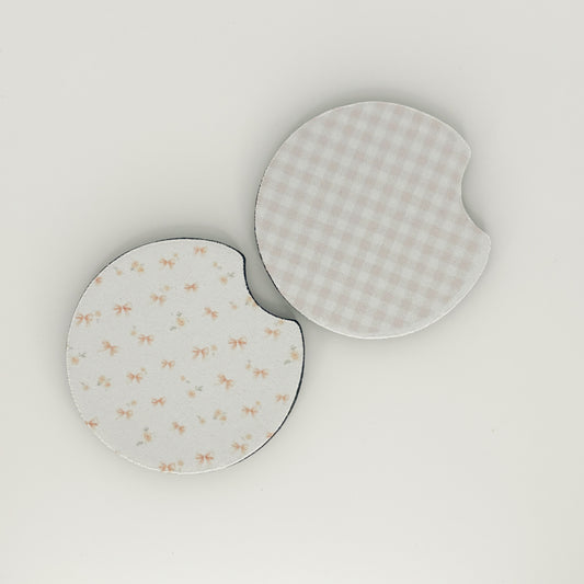 coquette car coasters set