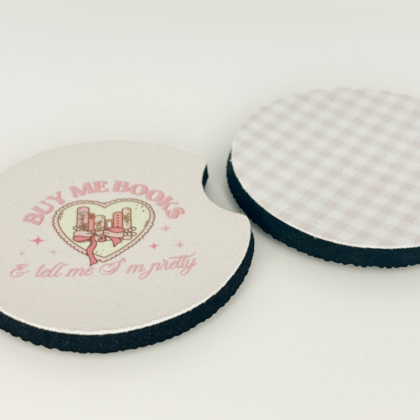 buy me books car coasters set