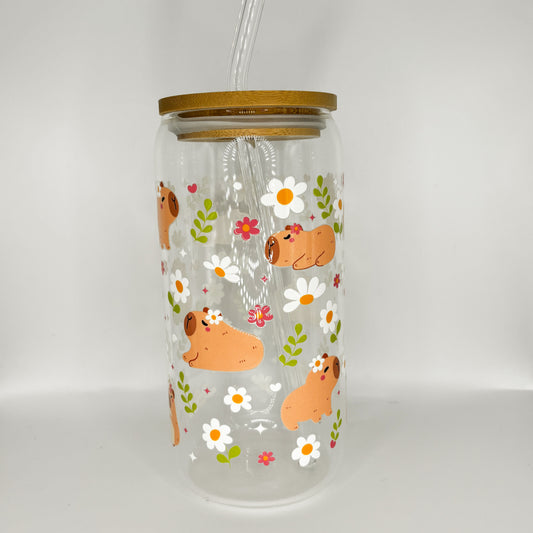 capybara glass cup