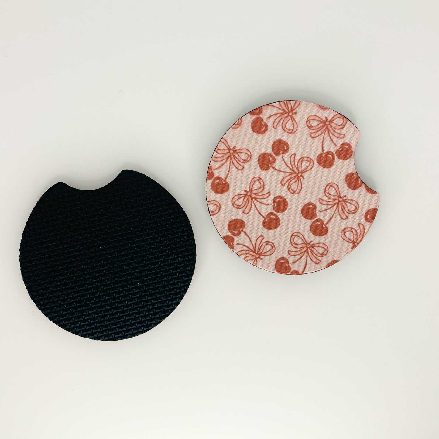 cherry car coasters set