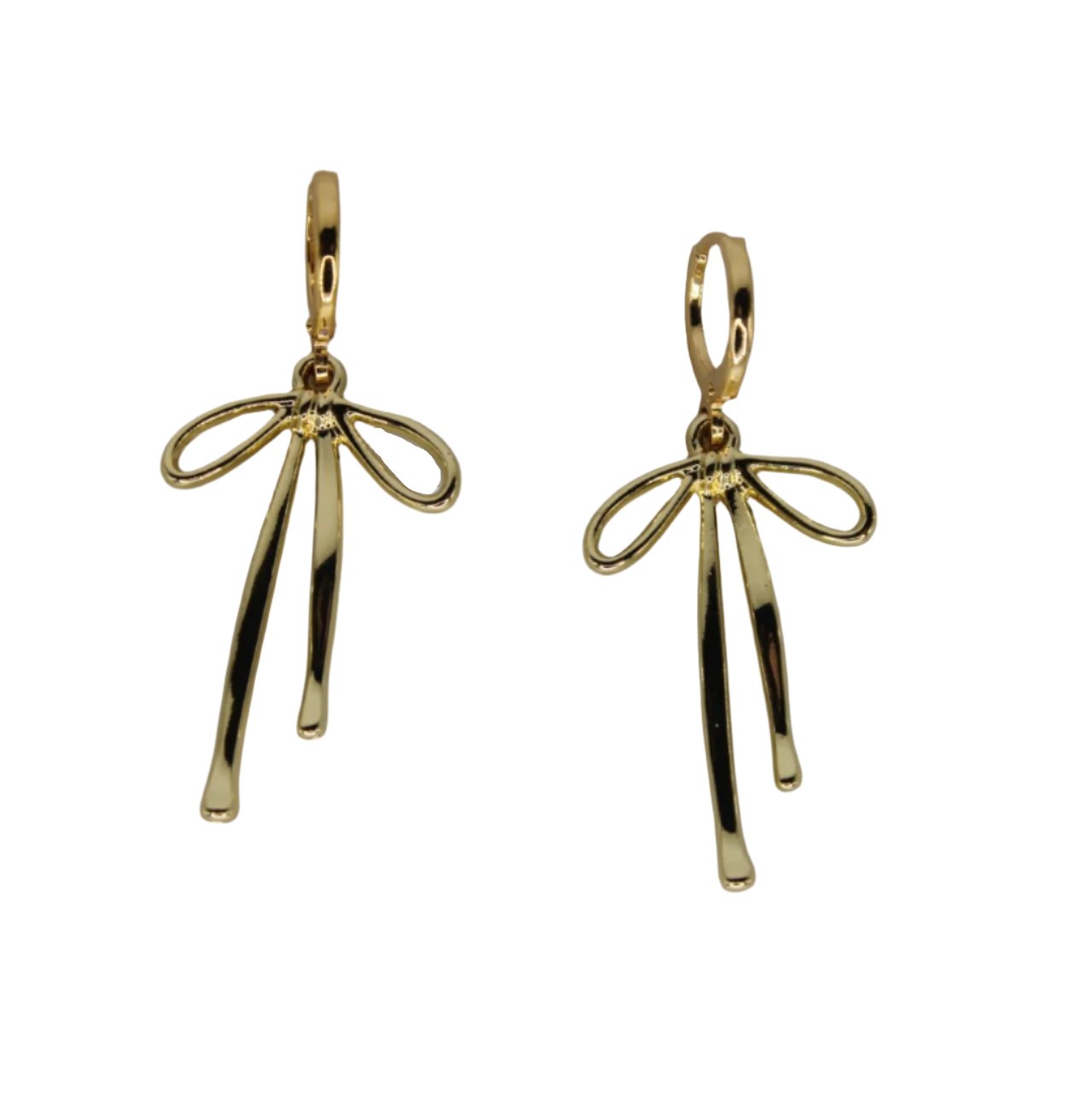 golden grace bow earrings