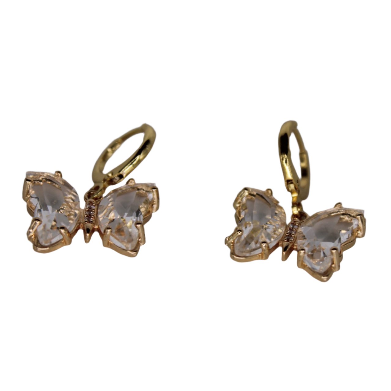 crystal butterfly earrings