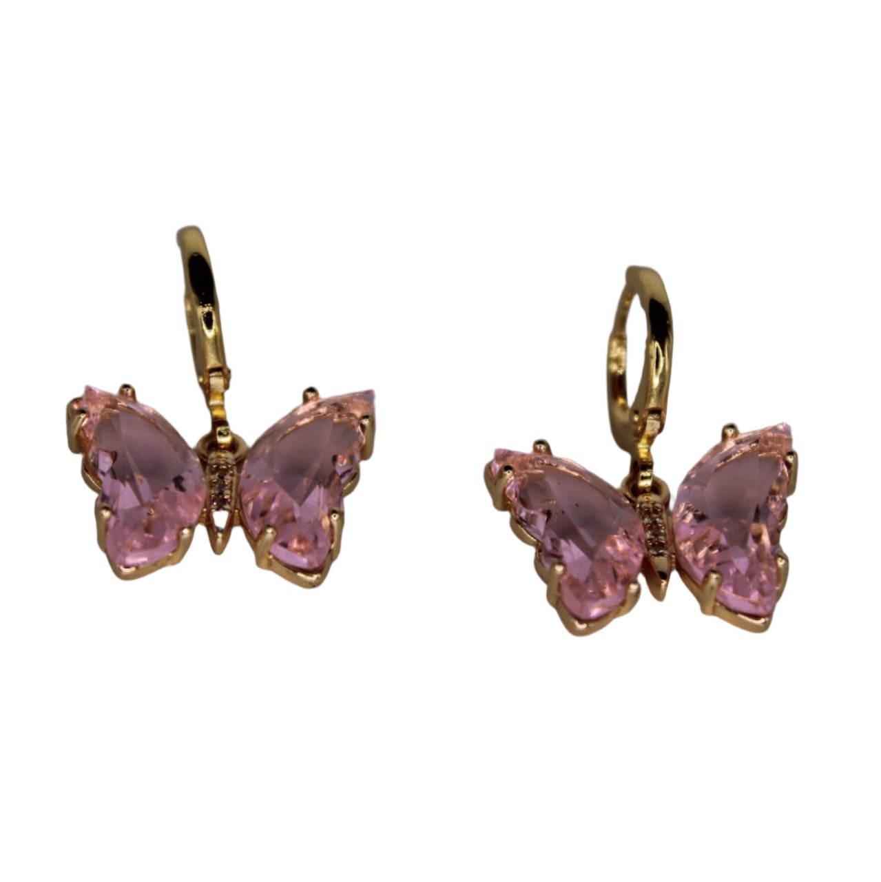 crystal butterfly earrings