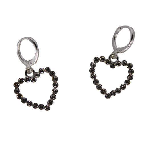 glitter heart earrings