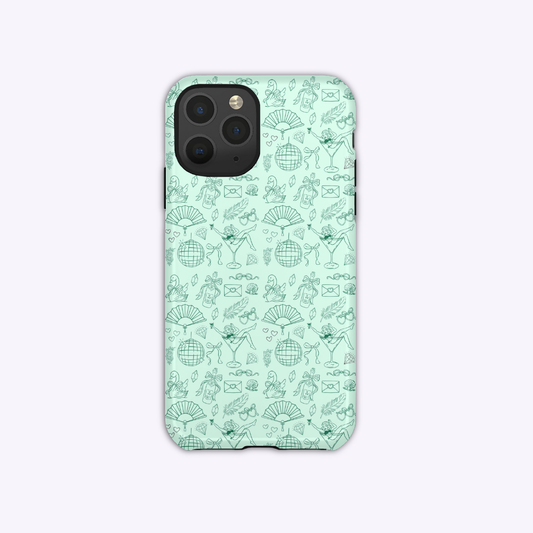 showgirl dreams mint phone case