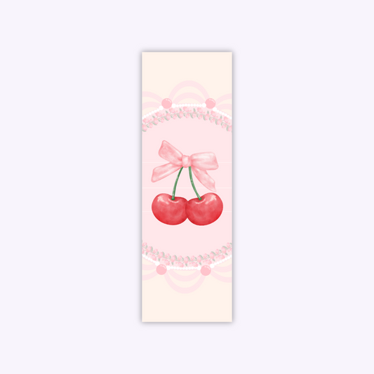cherry bow bookmark